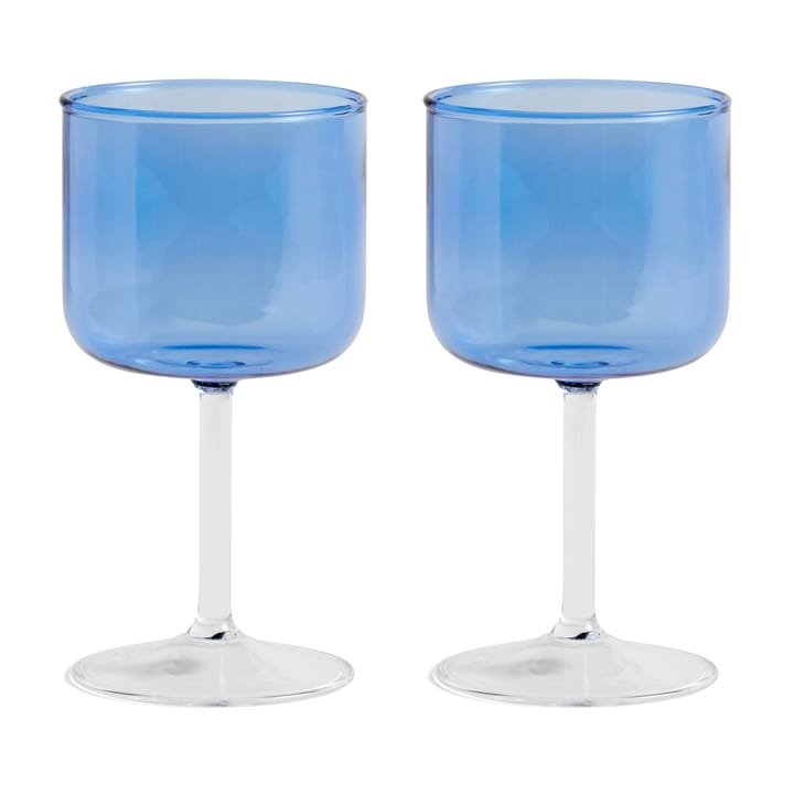 Verre à vin Tint 25 cl Lot de 2 - Bleu-transparent - HAY