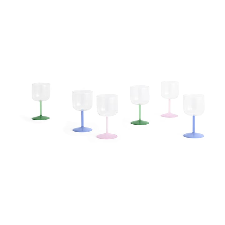 Verre à vin Tint 25 cl Lot de 2, Clear-jade light blue HAY