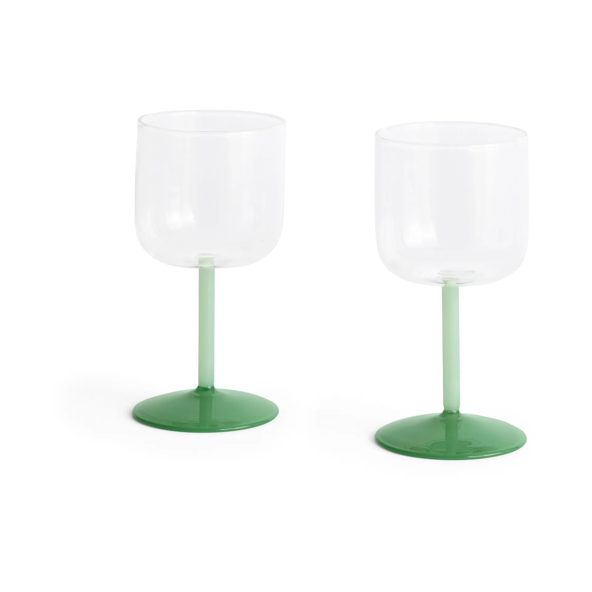 Verre à vin Tint 25 cl Lot de 2, Clear-jade light green-jade dark green HAY