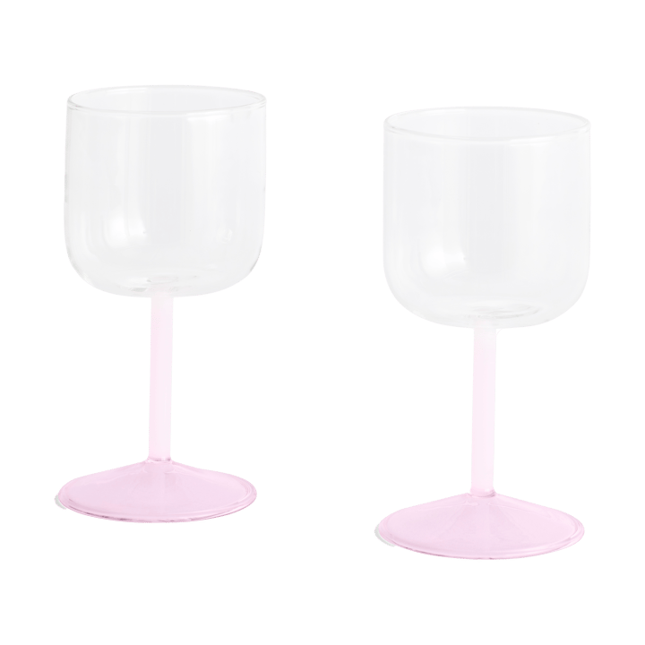 Verre à vin Tint 25 cl Lot de 2 - Clear-jade light pink-light pink - HAY