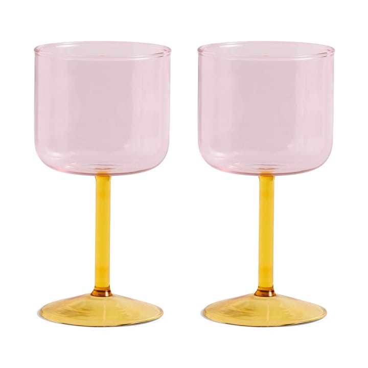 Verre à vin Tint 25 cl Lot de 2 - Rose-jaune - HAY