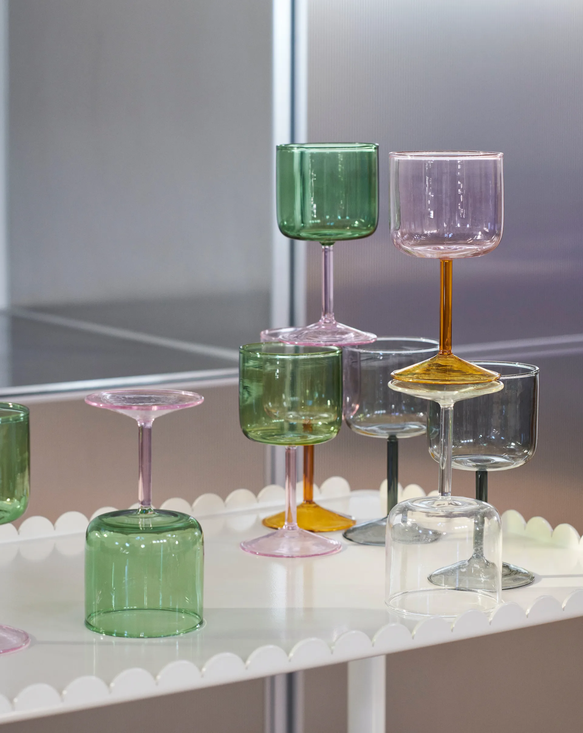 Verre à vin Tint 25 cl Lot de 2, Vert-rose HAY