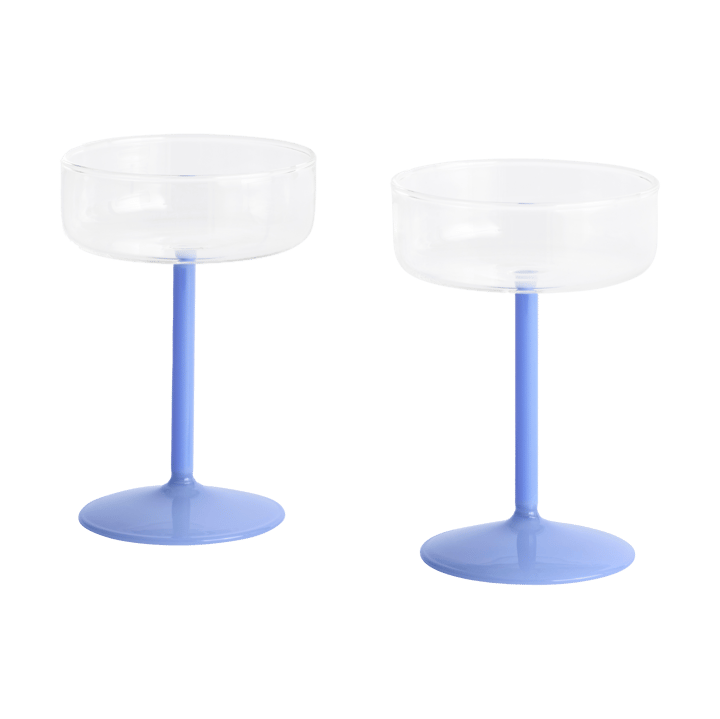 Verre coupe Tint 20 cl lot de 2 - Clear-jade light blue - HAY