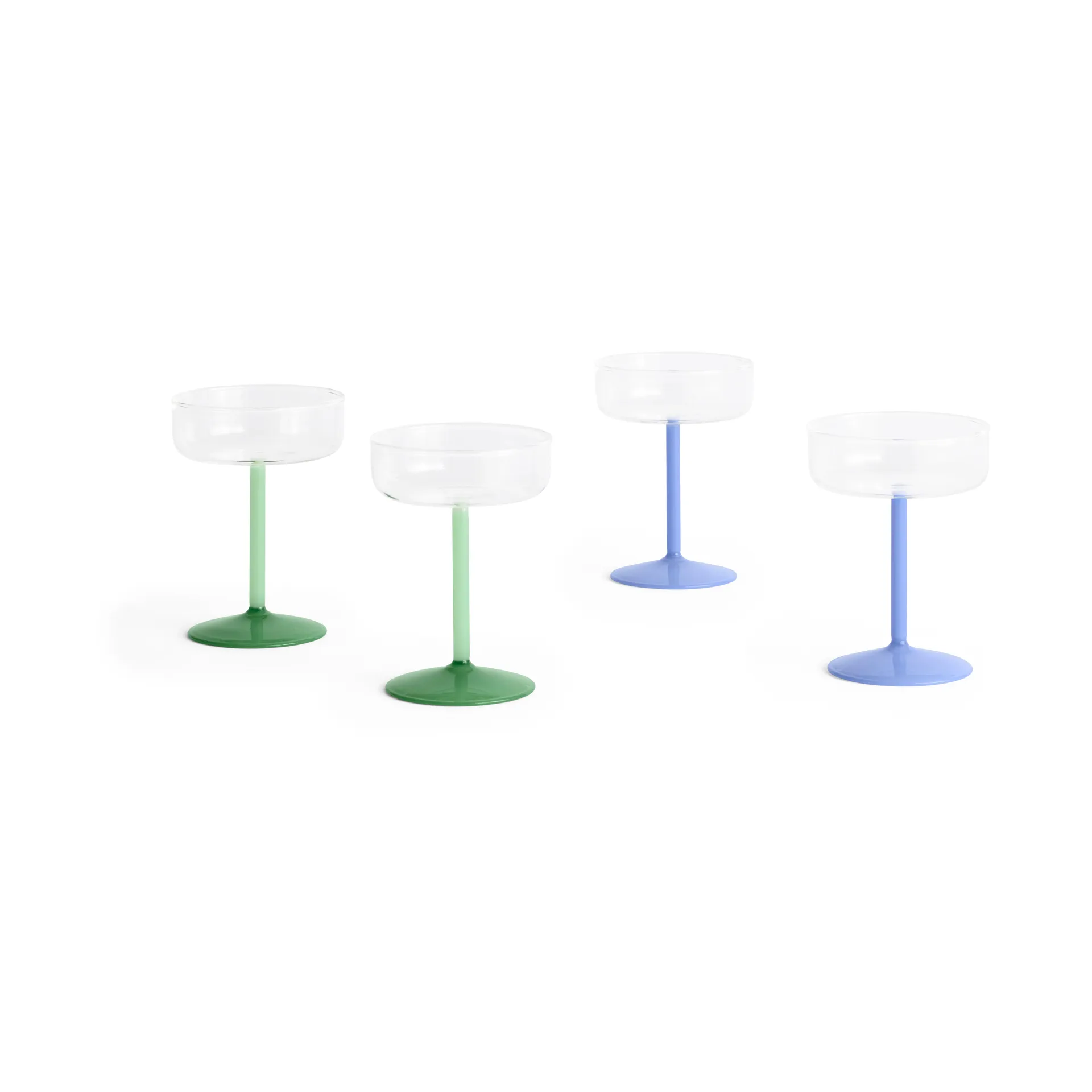 Verre coupe Tint 20 cl lot de 2, Clear-jade light green-jade dark green HAY