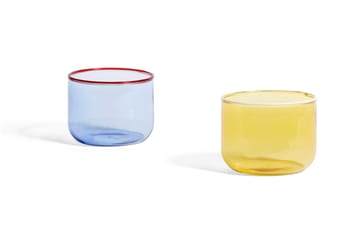 Verre Tint 20 cl Lot de 2 - Jaune clair-coin blanc - HAY