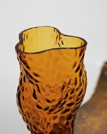 Vase Ostrea Rock verre 30 cm - Ambre - Hein Studio