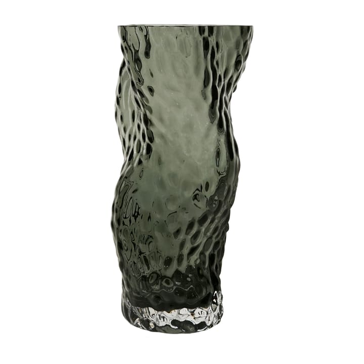 Vase Ostrea Rock verre 30 cm - Bleu nuit - Hein Studio