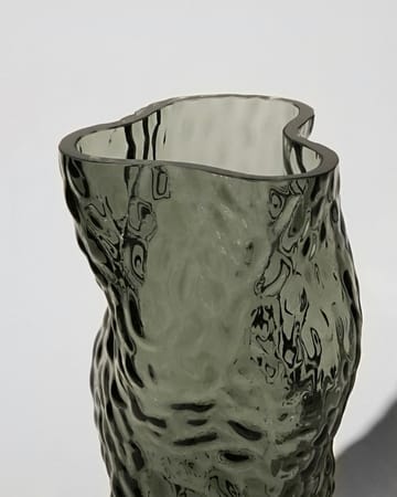 Vase Ostrea Rock verre 30 cm - Bleu nuit - Hein Studio