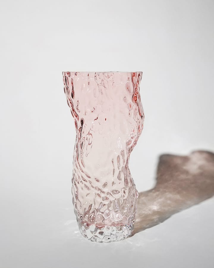 Vase Ostrea Rock verre 30 cm, Rose pale Hein Studio
