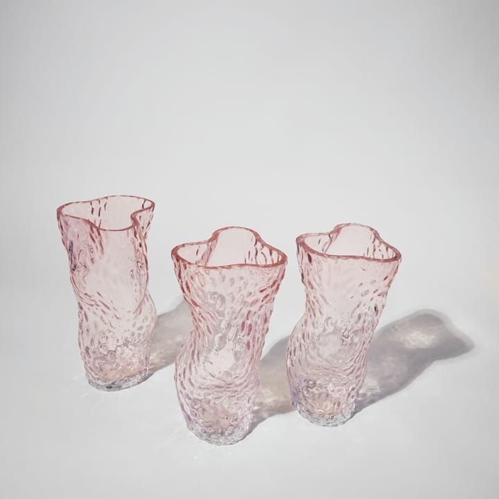 Vase Ostrea Rock verre 30 cm, Rose pale Hein Studio