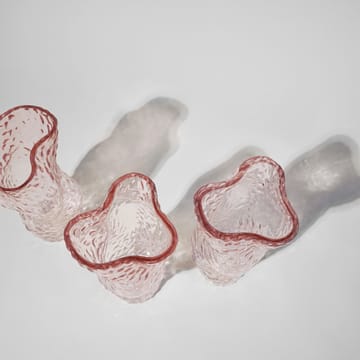 Vase Ostrea Rock verre 30 cm - Rose pale - Hein Studio