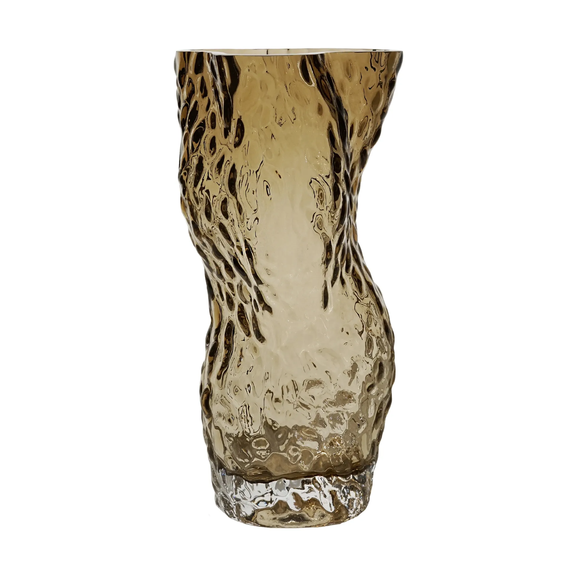 Vase Ostrea Rock verre 30 cm, Smoke Hein Studio