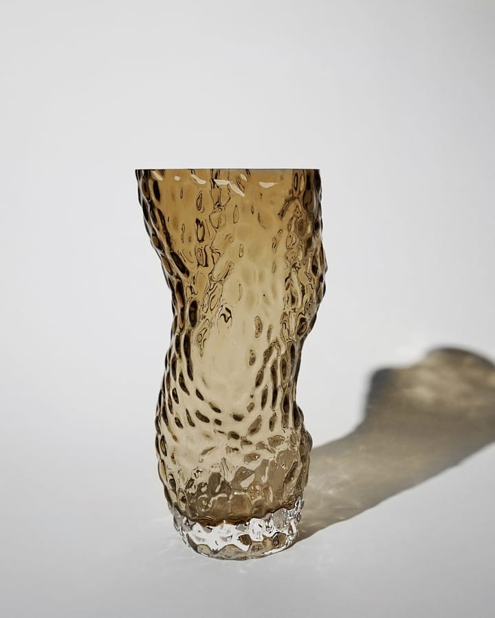 Vase Ostrea Rock verre 30 cm - Smoke - Hein Studio