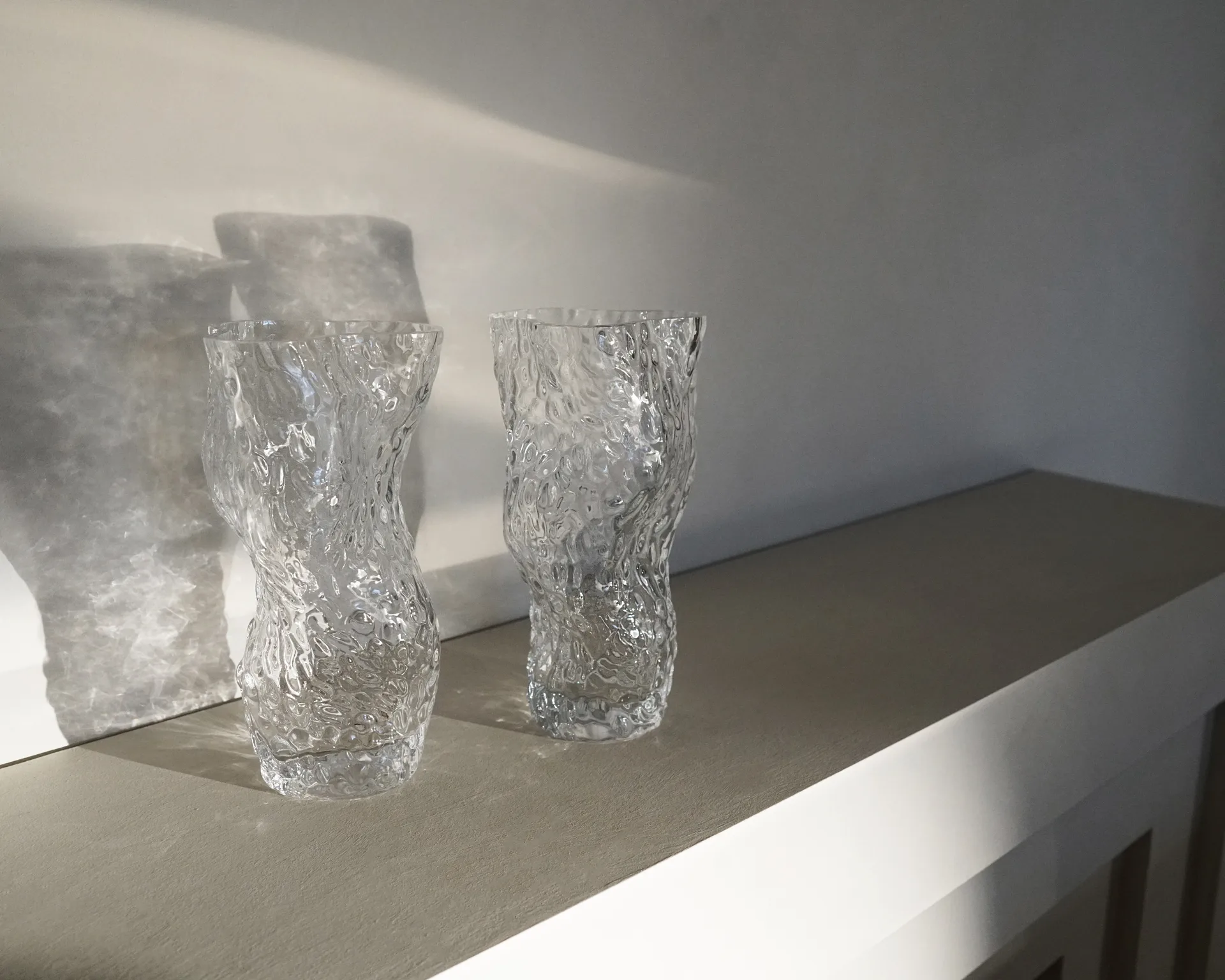 Vase Ostrea Rock verre 30 cm, Transparent Hein Studio