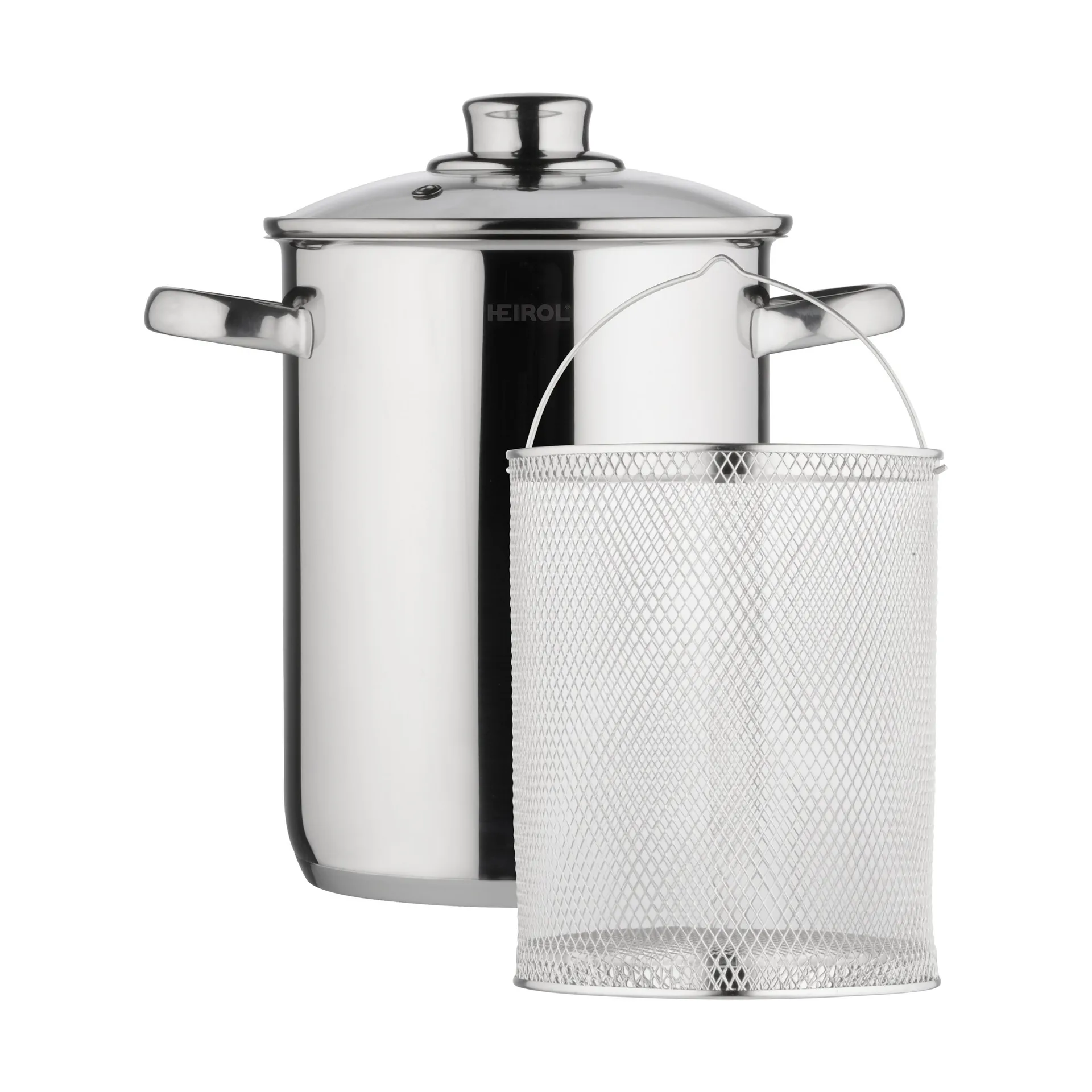 Casserole à asperges avec insert Steely Heirol, 4 litres Heirol