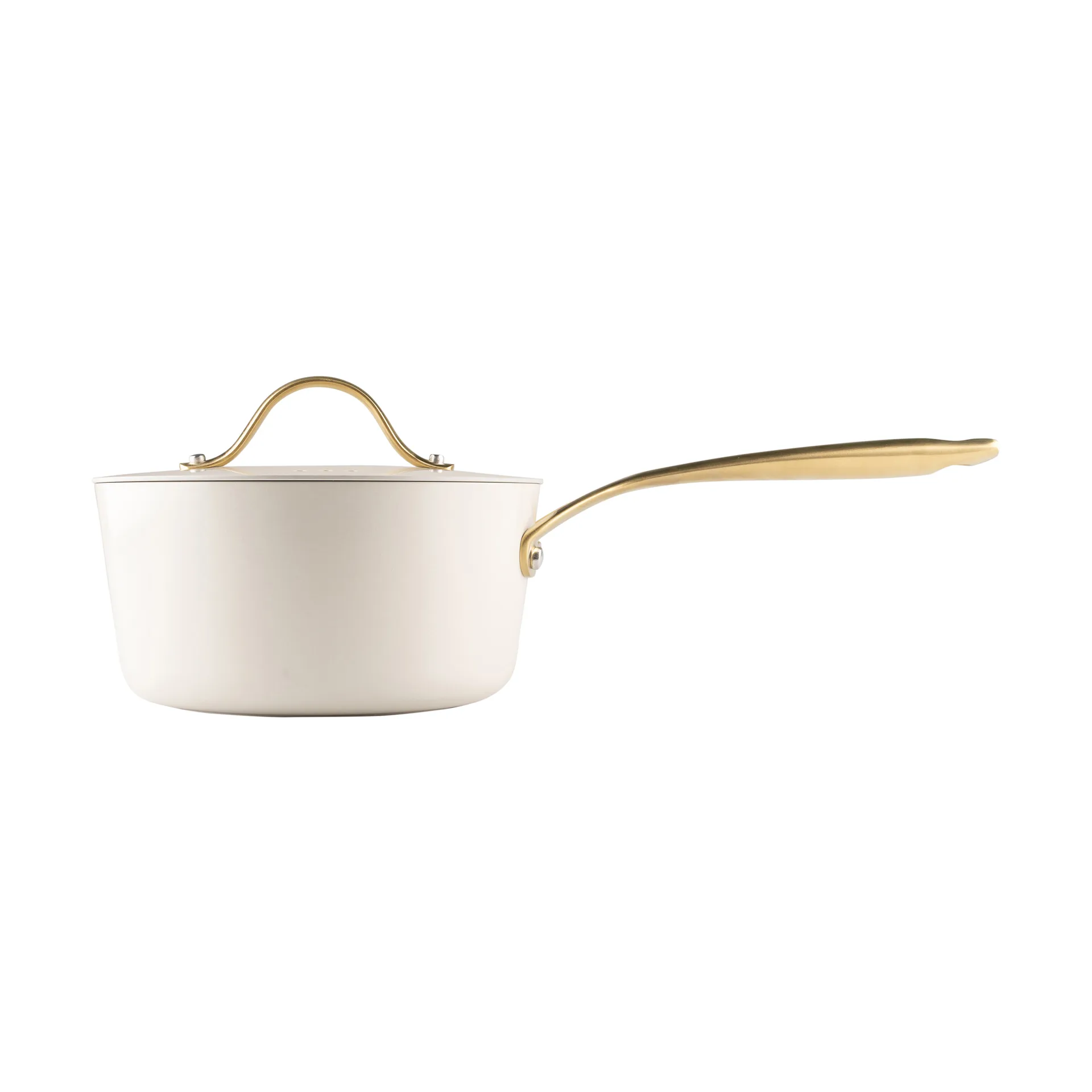 Casserole avec couvercle Heirol Royal Pearl Ø18 cm, Blanc-or Heirol