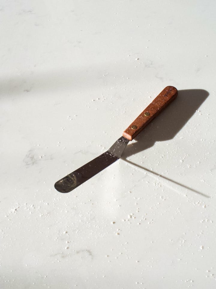 Couteau palette avec manche en bois incliné, Bois de rose-acier inoxydable Heirol
