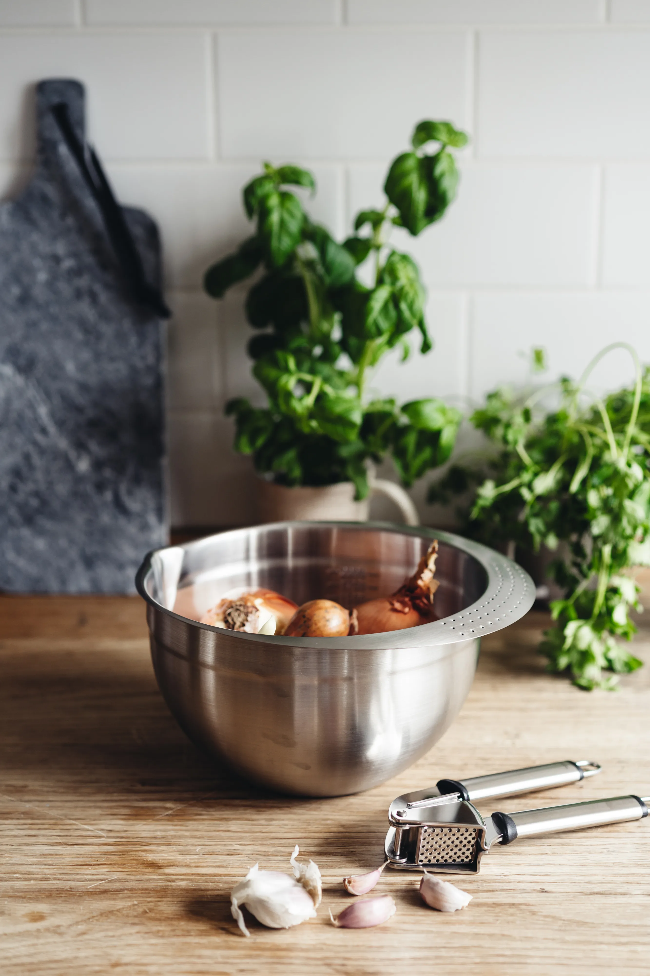 Bassine cul de poule inox 18/10 - 32 cm - 9,5L