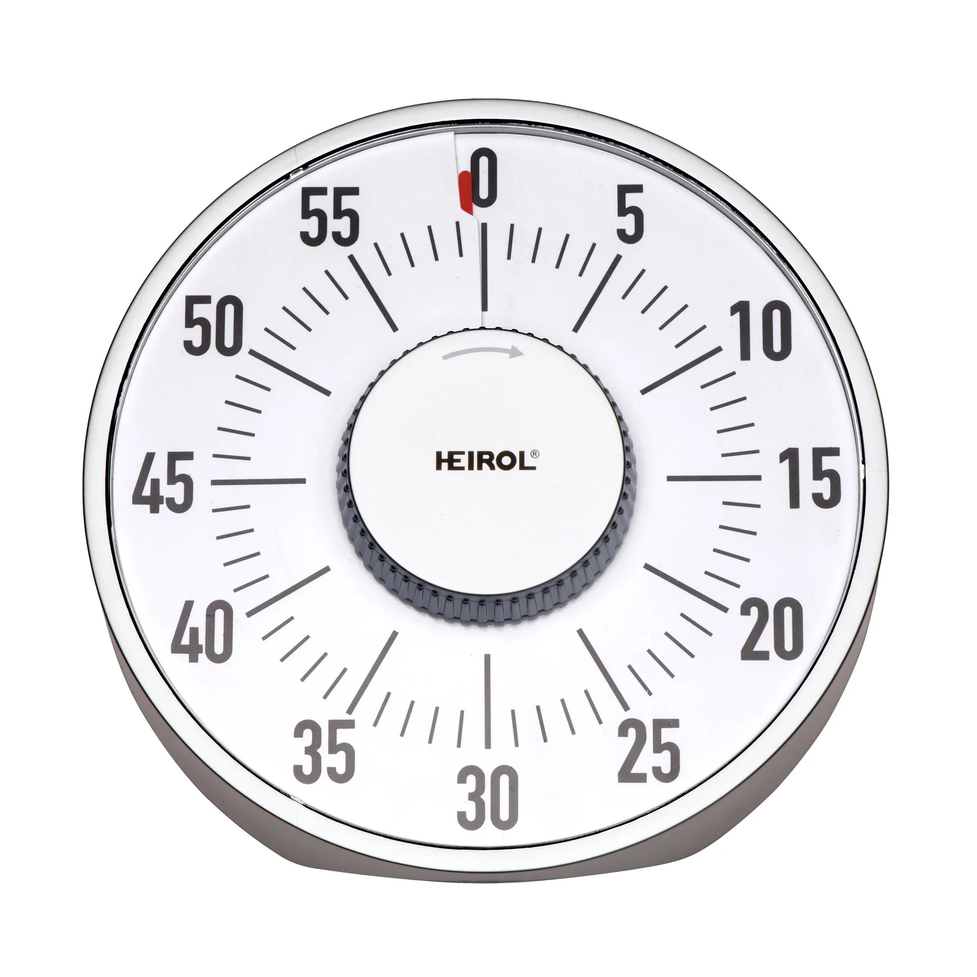 Grand minuteur magnétique Heirol, Blanc-acier inoxydable Heirol