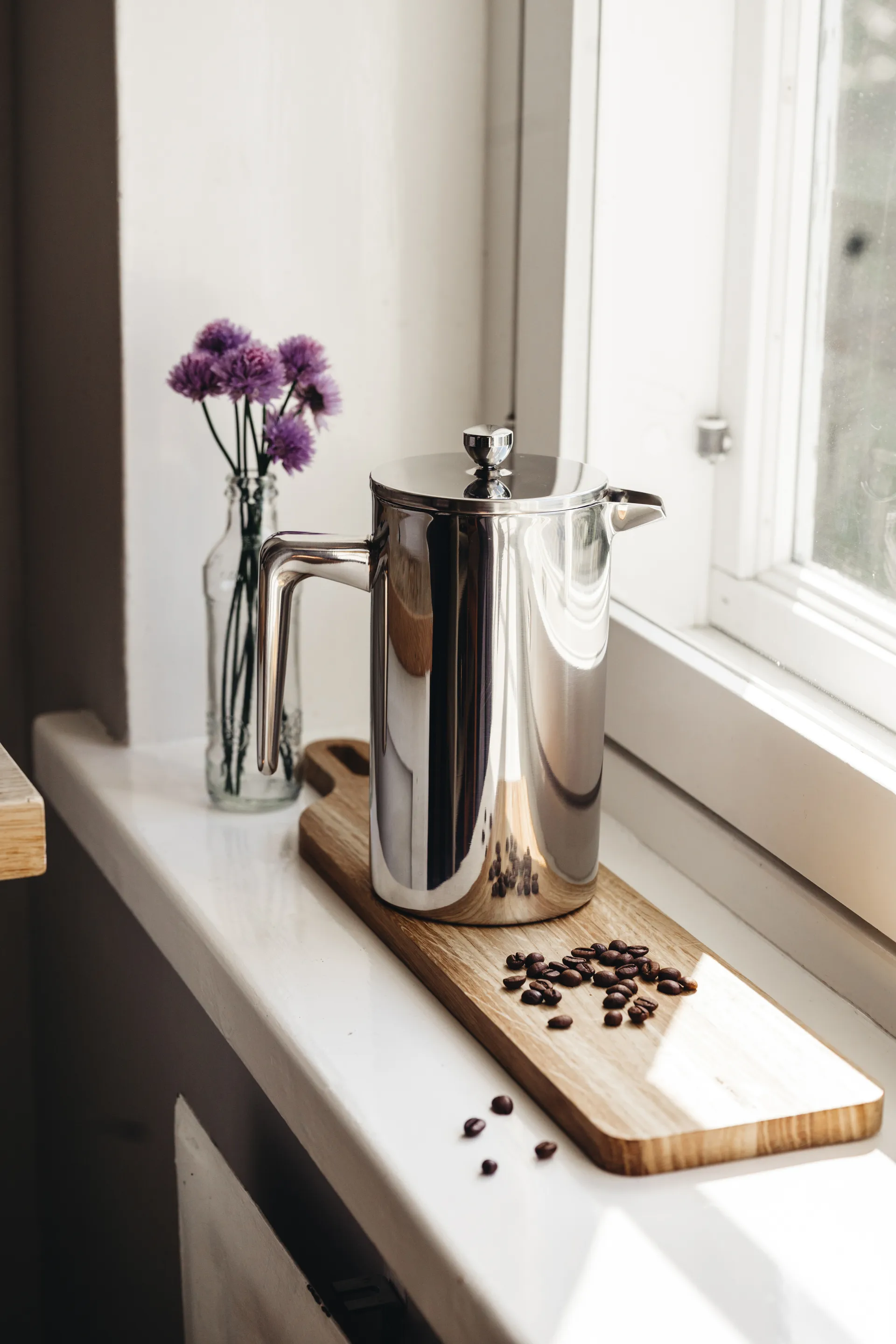 Heirol cafetière à piston en acier inoxydable, 1 L, 8 tasses Heirol