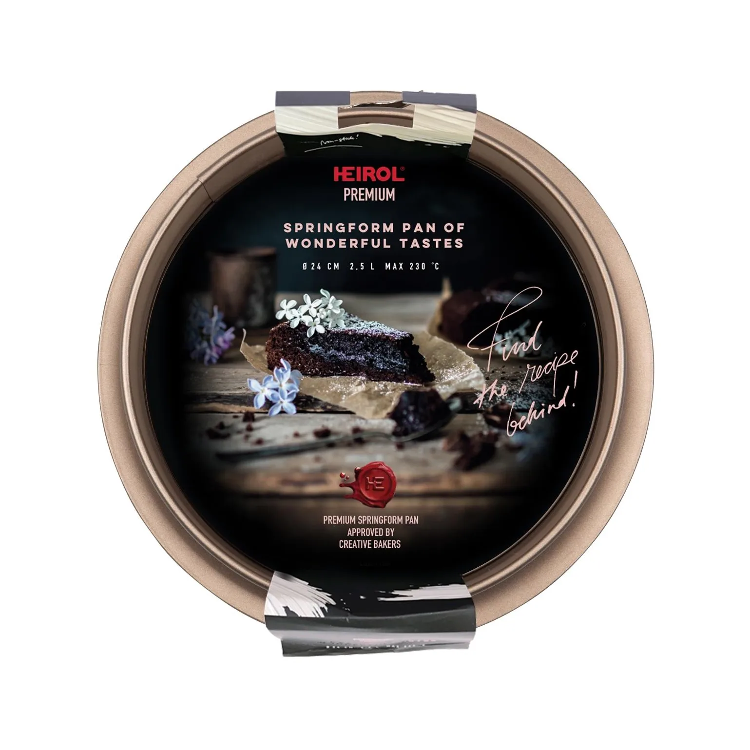 Heirol moule à charnière couleur champagne, Ø24 cm Heirol