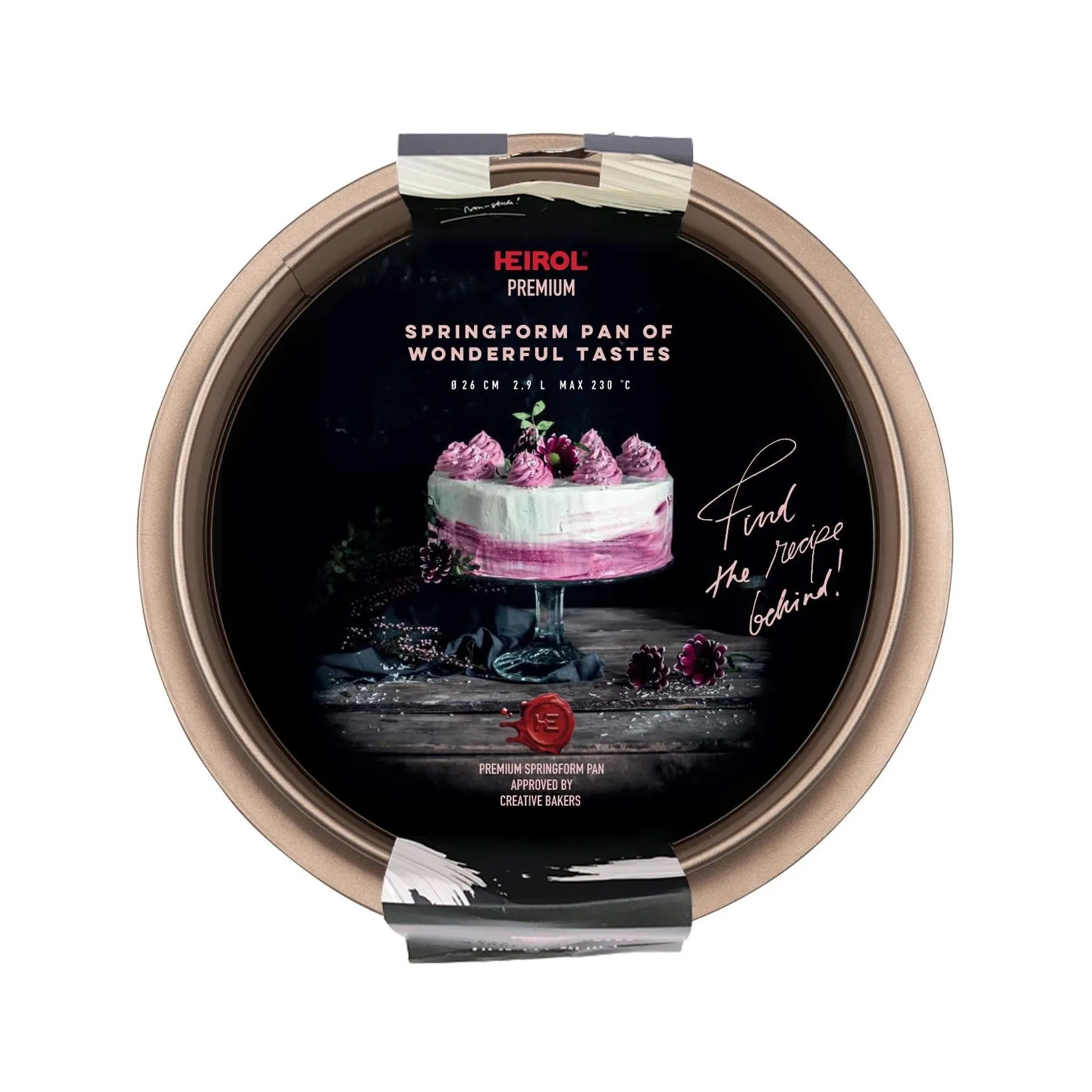 Heirol moule à charnière couleur champagne, Ø26 cm Heirol