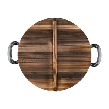 Poêle à frire en fonte avec couvercle en bois - Ø30 cm - Heirol