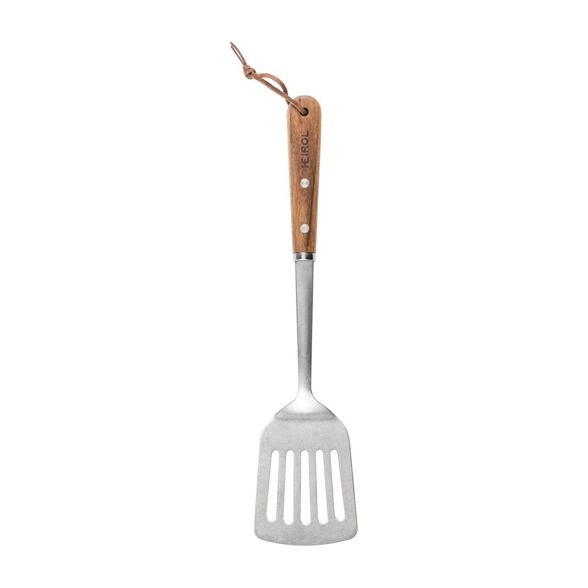 heirol spatule ajourée en acier inoxydable 36 cm hêtre