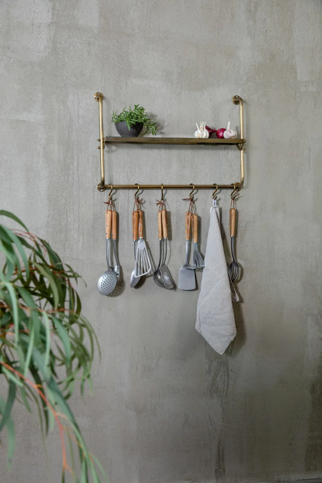 Spatule en acier inoxydable 36 cm, Hêtre Heirol