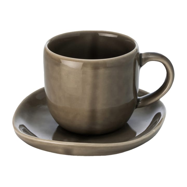 Tasse avec soucoupe Heirol x Nosse Svelte 12 cl - Olive - Heirol