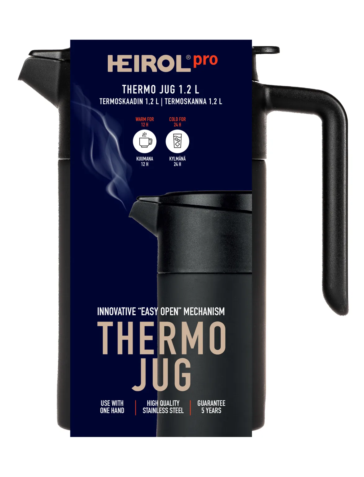Thermos Heirol 1,2 l, Noir Heirol