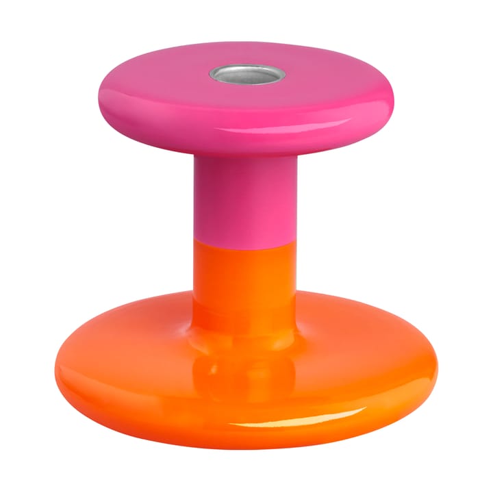 Bougeoir Pesa Low 11 cm - Magenta-orange - Hem