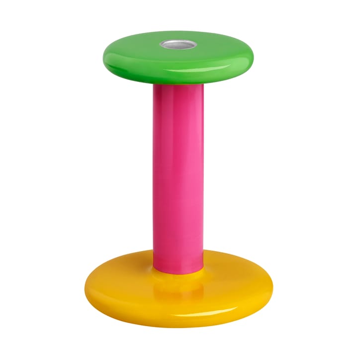 Bougeoir Pesa Medium 18 cm - Green-magenta-honey yellow - Hem