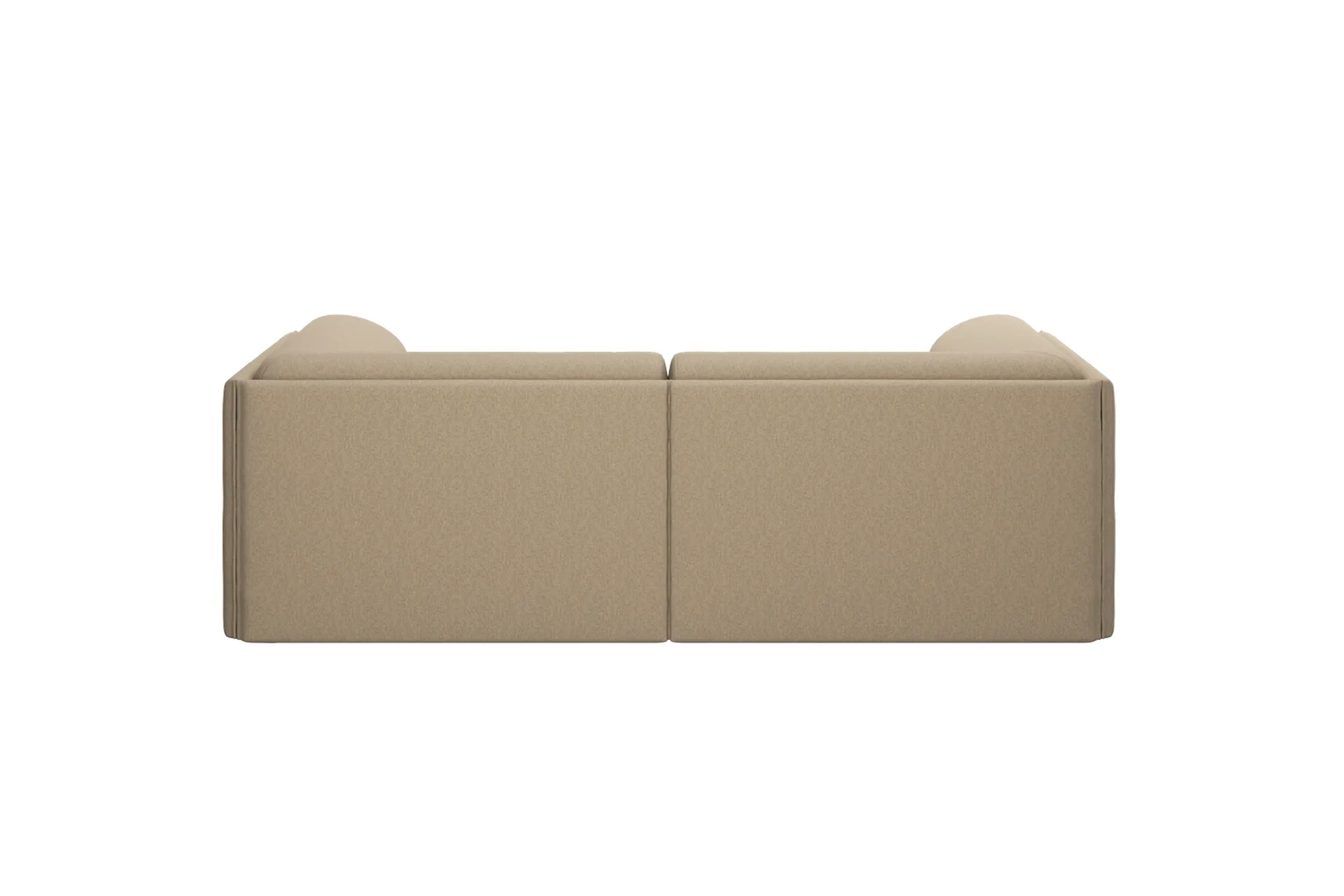 Canapé Palo Block 2 places avec accoudoirs Low 200 cm, Beige Hem