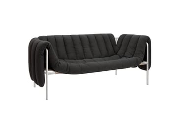 Canapé Puffy 2,5 places 205 cm - Anthracite-acier inoxydable - Hem