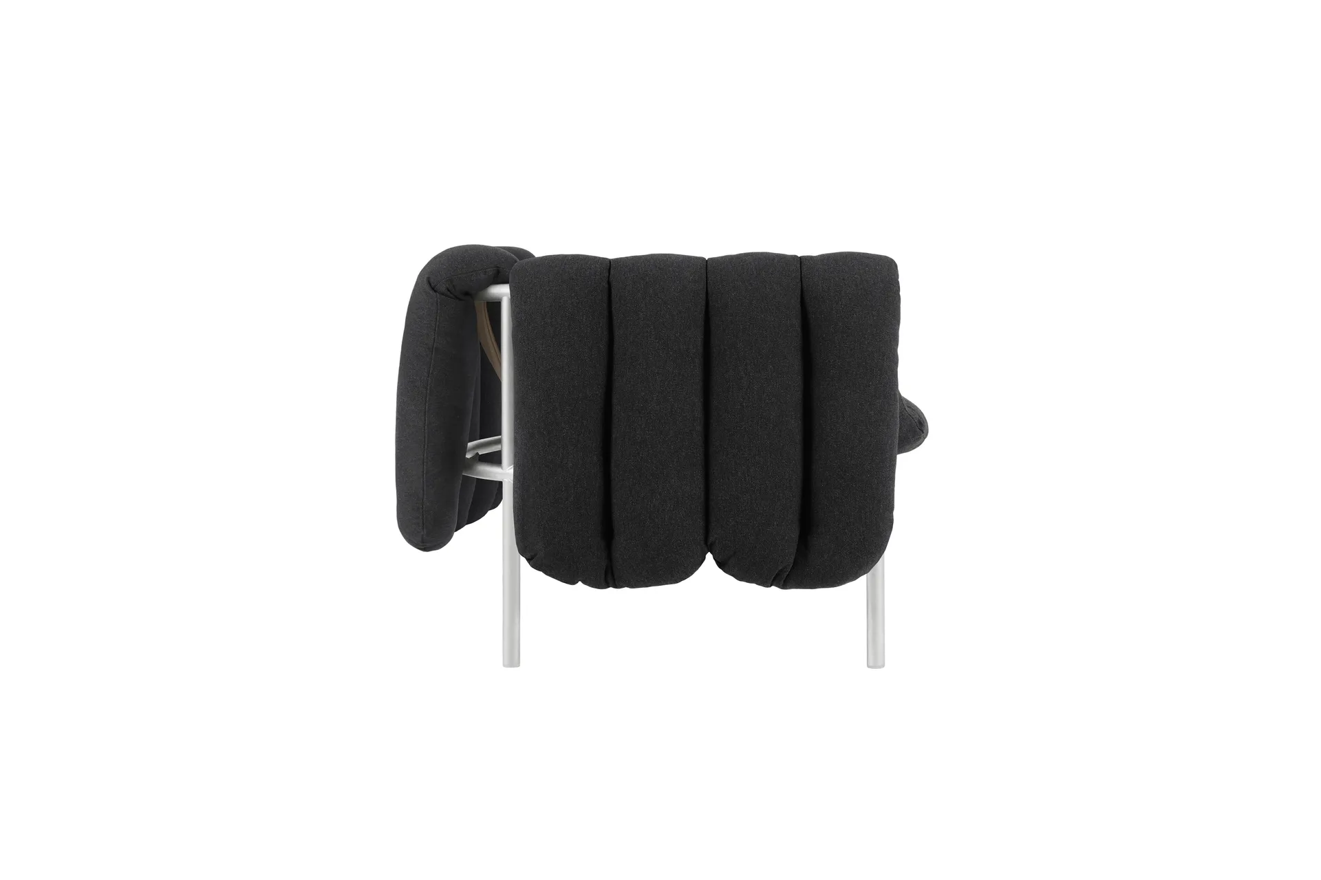 Canapé Puffy 2,5 places 205 cm, Anthracite-acier inoxydable Hem