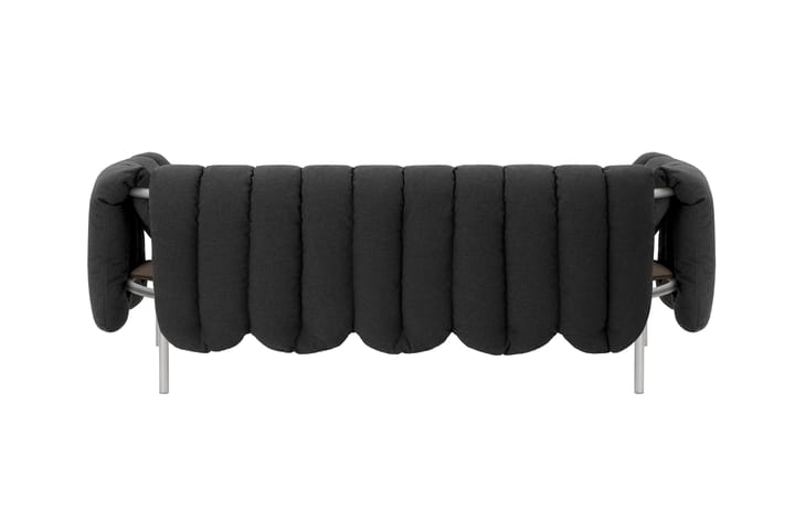 Canapé Puffy 2,5 places 205 cm, Anthracite-acier inoxydable Hem