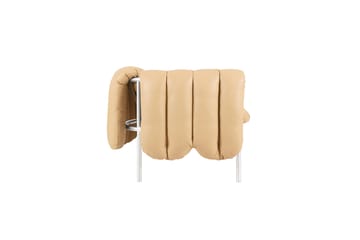 Canapé Puffy 2,5 places 205 cm - Sand leather-acier inoxydable - Hem