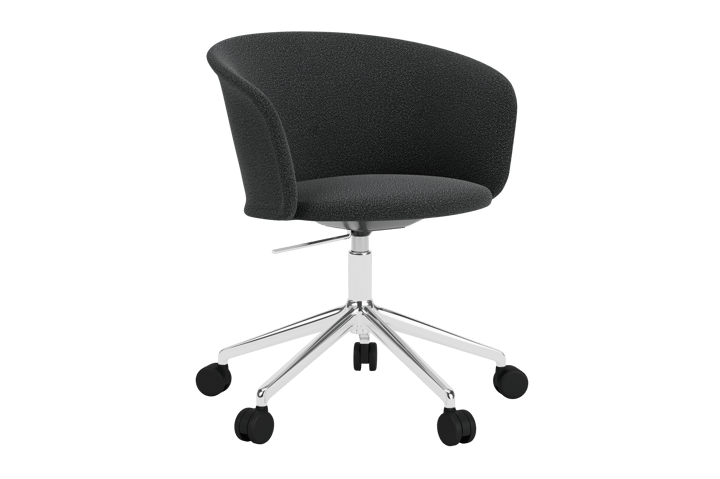 Chaise de bureau Kendo Swivel à 5 roulettes, Graphite-polished aluminium Hem
