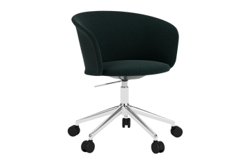 Chaise de bureau Kendo Swivel à 5 roulettes - Pine-polished aluminium - Hem