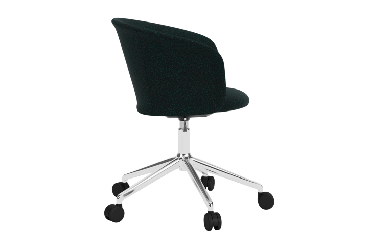 Chaise de bureau Kendo Swivel à 5 roulettes, Pine-polished aluminium Hem