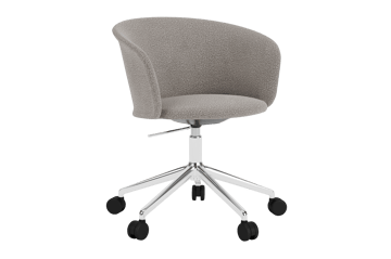 Chaise de bureau Kendo Swivel à 5 roulettes - Porcelain-polished aluminium - Hem