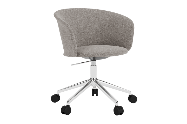 Chaise de bureau Kendo Swivel à 5 roulettes, Porcelain-polished aluminium Hem