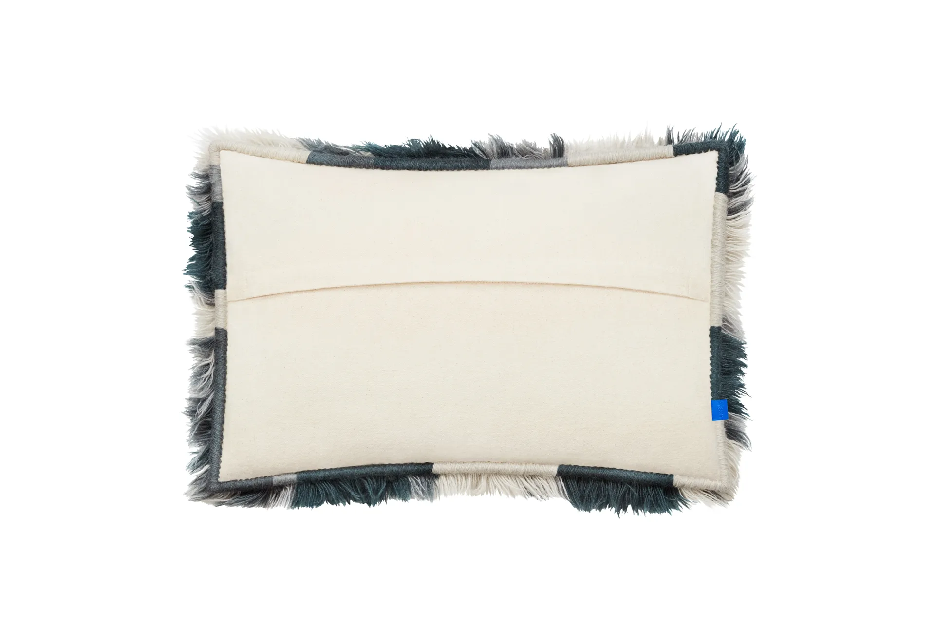 Coussin Monster Large 40x60 cm, Dark teal-off white Hem