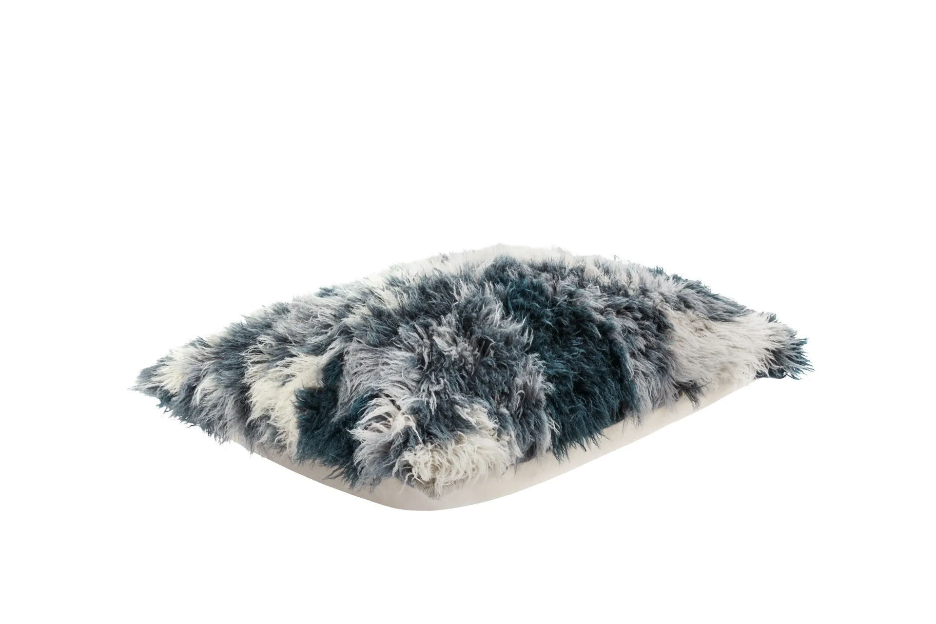 Coussin Monster Large 40x60 cm, Dark teal-off white Hem