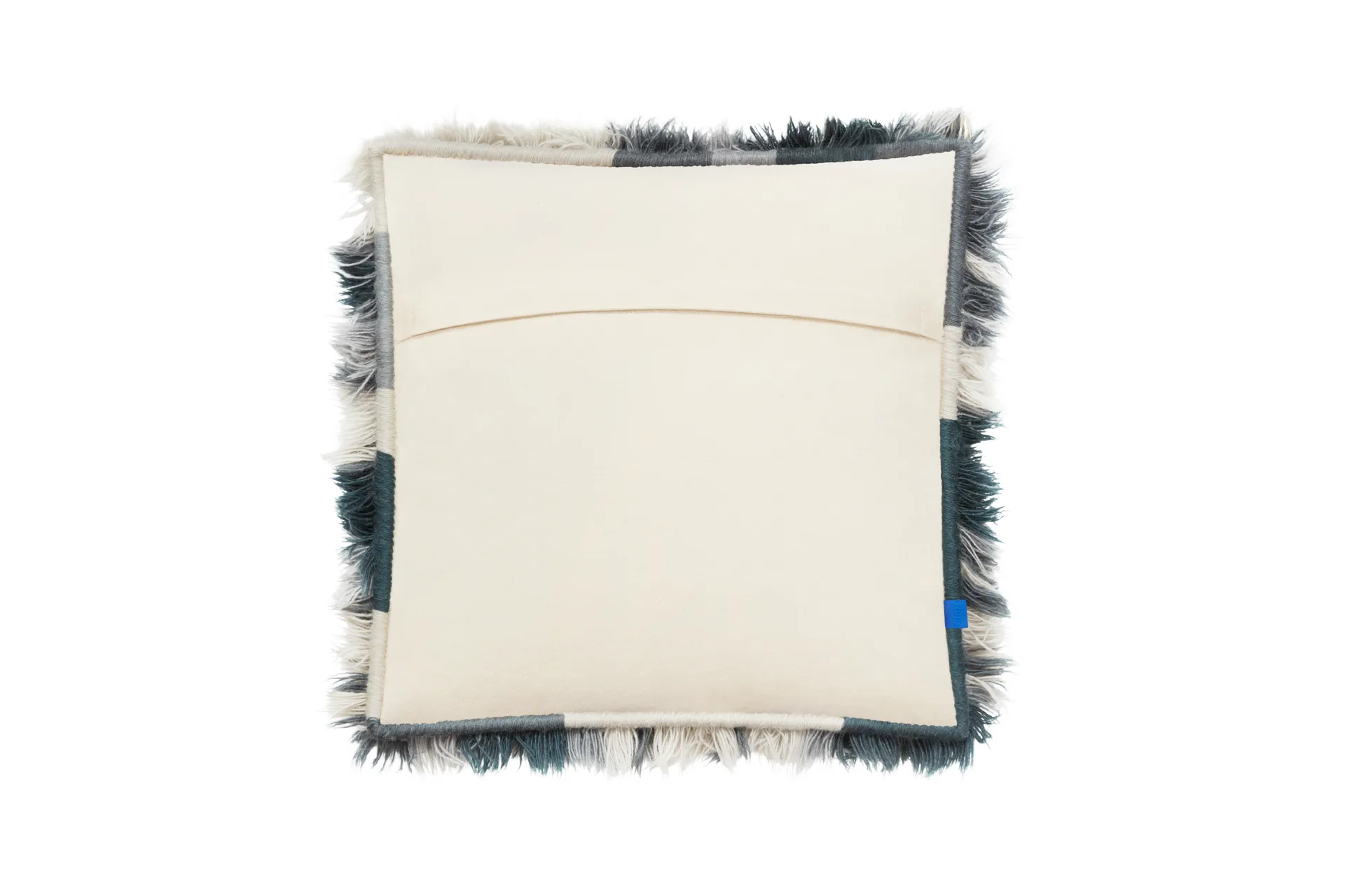 Coussin Monster Medium 50x50 cm, Dark teal-off white Hem