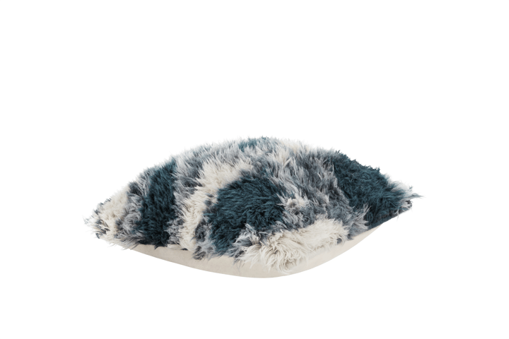 Coussin Monster Medium 50x50 cm, Dark teal-off white Hem