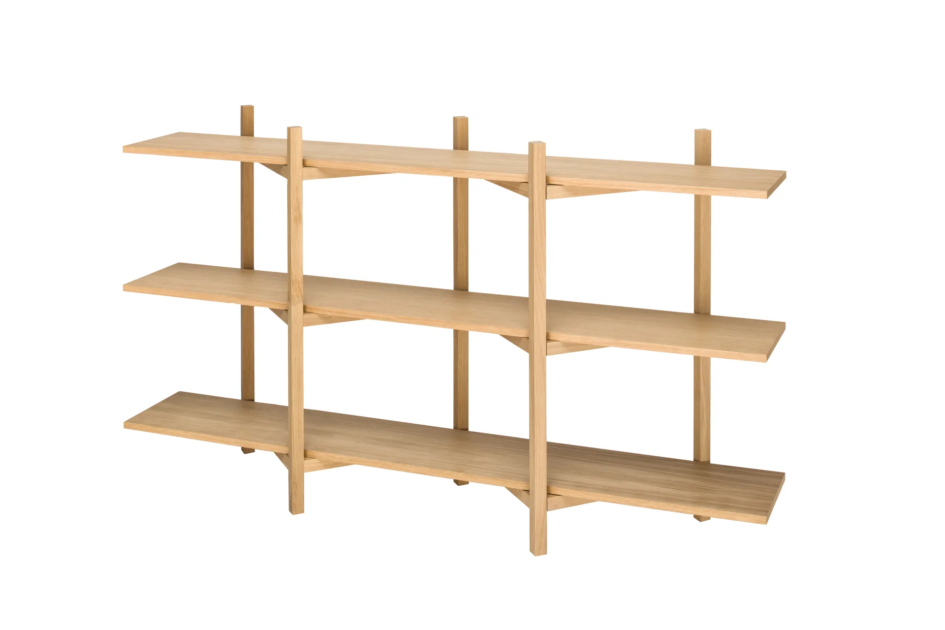 Etagére Zig Zag Low 175x100 cm, Chêne Hem