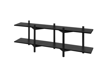 Etagére Zig Zag Media 194x57 cm - Black - Hem