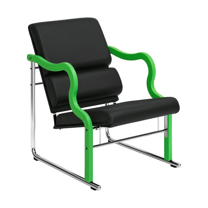 Fauteuil lounge Experiment 501 - Green-black leather - Hem